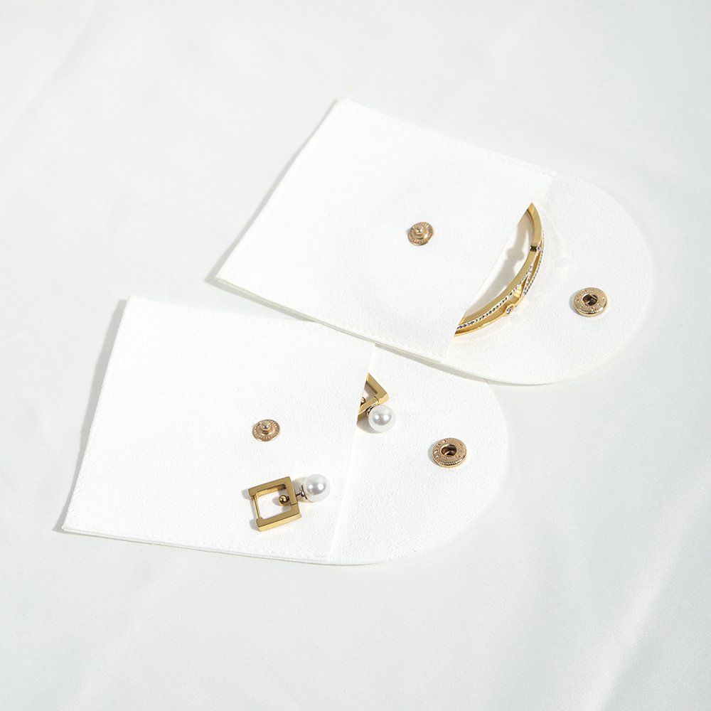 Velvet Jewelry Box - 10Pcs White Suede Velvet Microfiber Jewelry