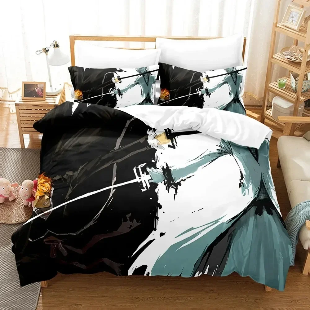 Linen Duvet Cover - 3D Print Anime Bleach Kurosaki Ichigo