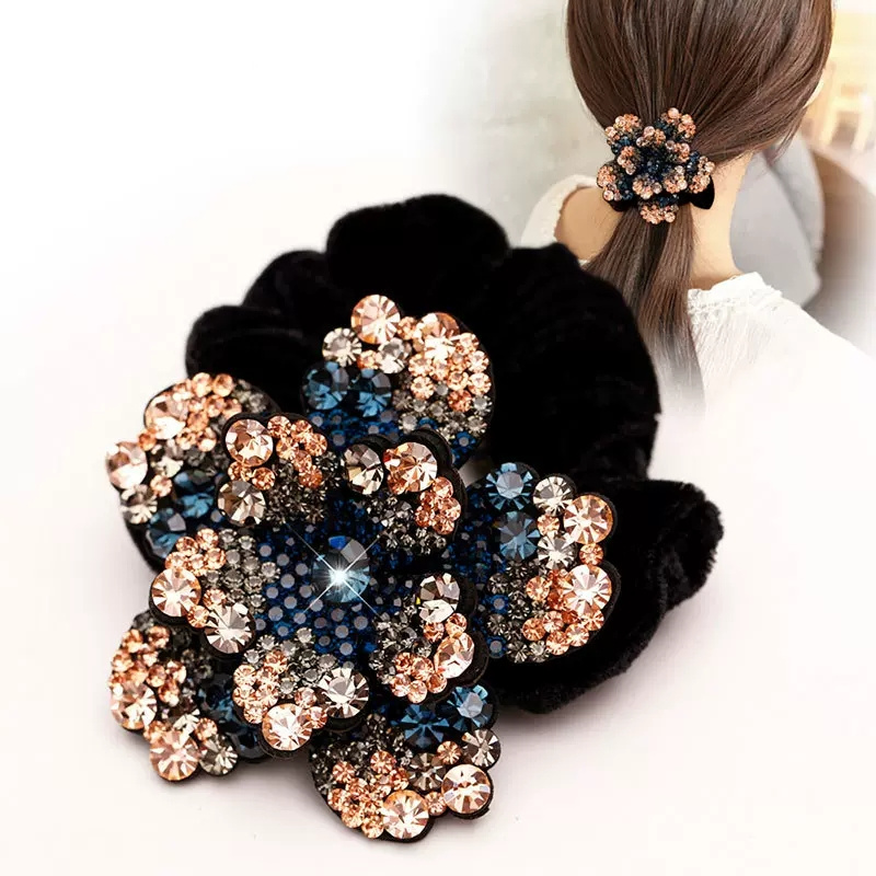 Women Rhinestone Scrunchies Ve - Velvet Jewelry Box บทวิจารณ์และราคา