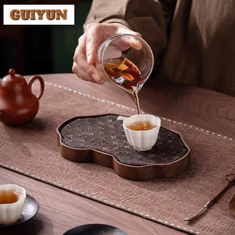 Black Walnut Small Tea Tray Sn - Wooden Serving Tray บทวิจารณ์และราคา