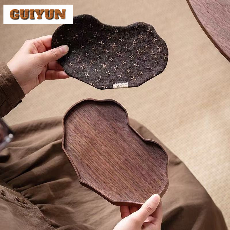 Black Walnut Small Tea Tray Sn - Wooden Serving Tray บทวิจารณ์และราคา