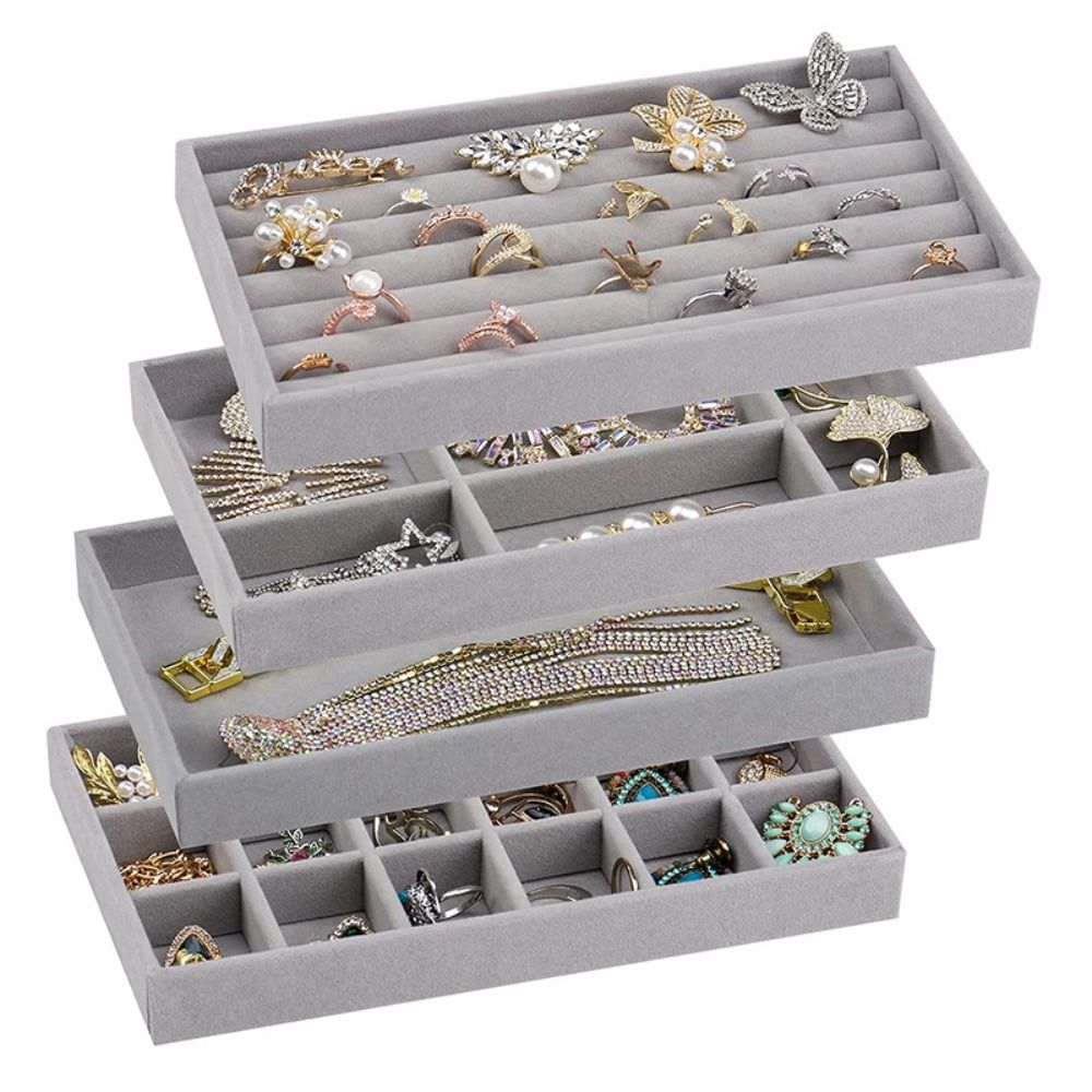 Drawer Box Stackable Velvet Je - Velvet Jewelry Box บทวิจารณ์และราคา