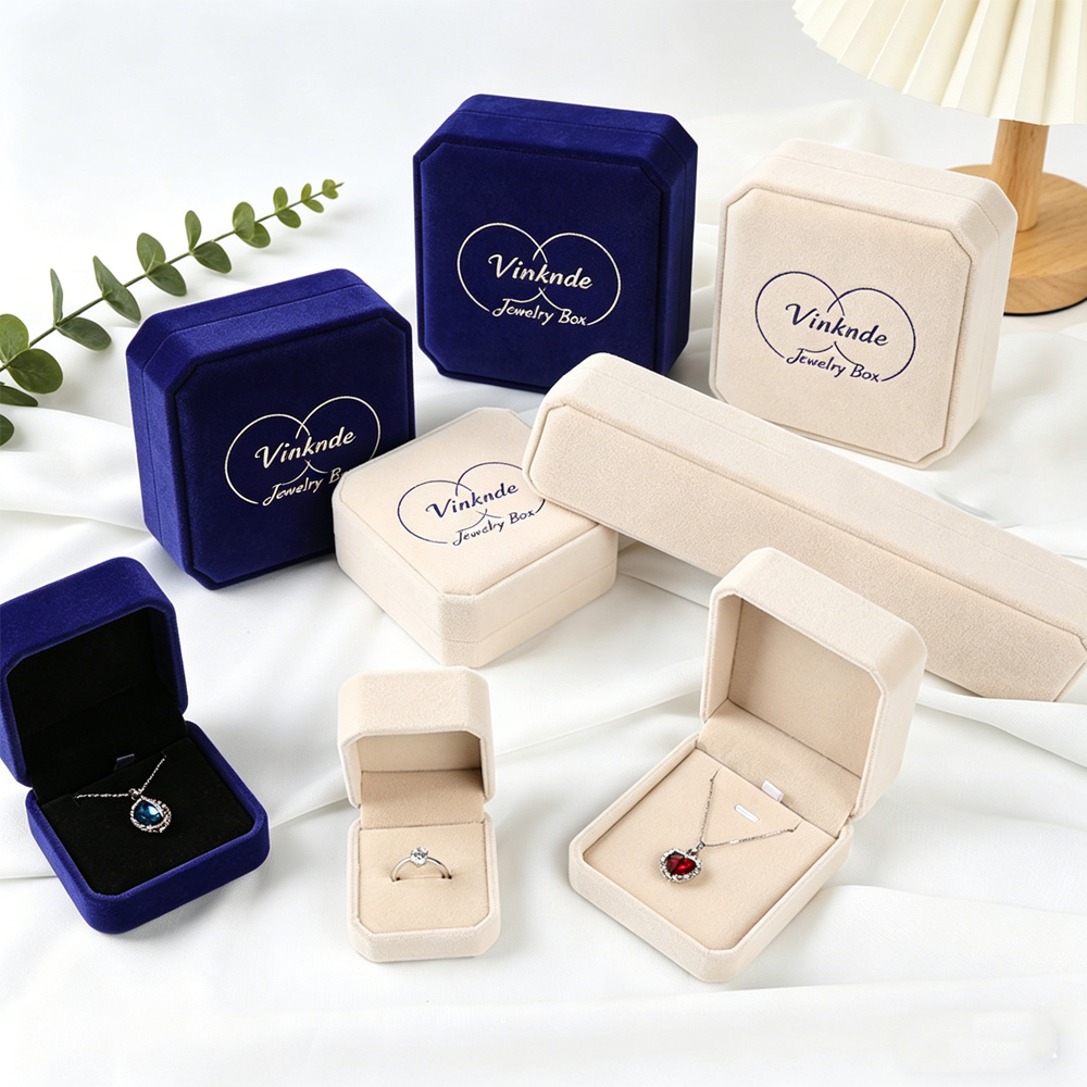 50Pcs Custom Logo Bulk 7x10cm  - Velvet Jewelry Box บทวิจารณ์และราคา
