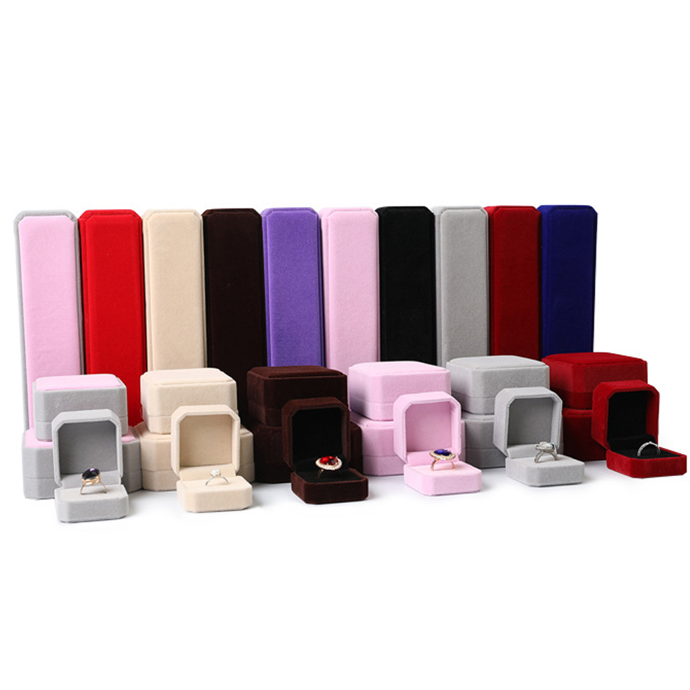 50Pcs Custom Logo Bulk 7x10cm  - Velvet Jewelry Box บทวิจารณ์และราคา