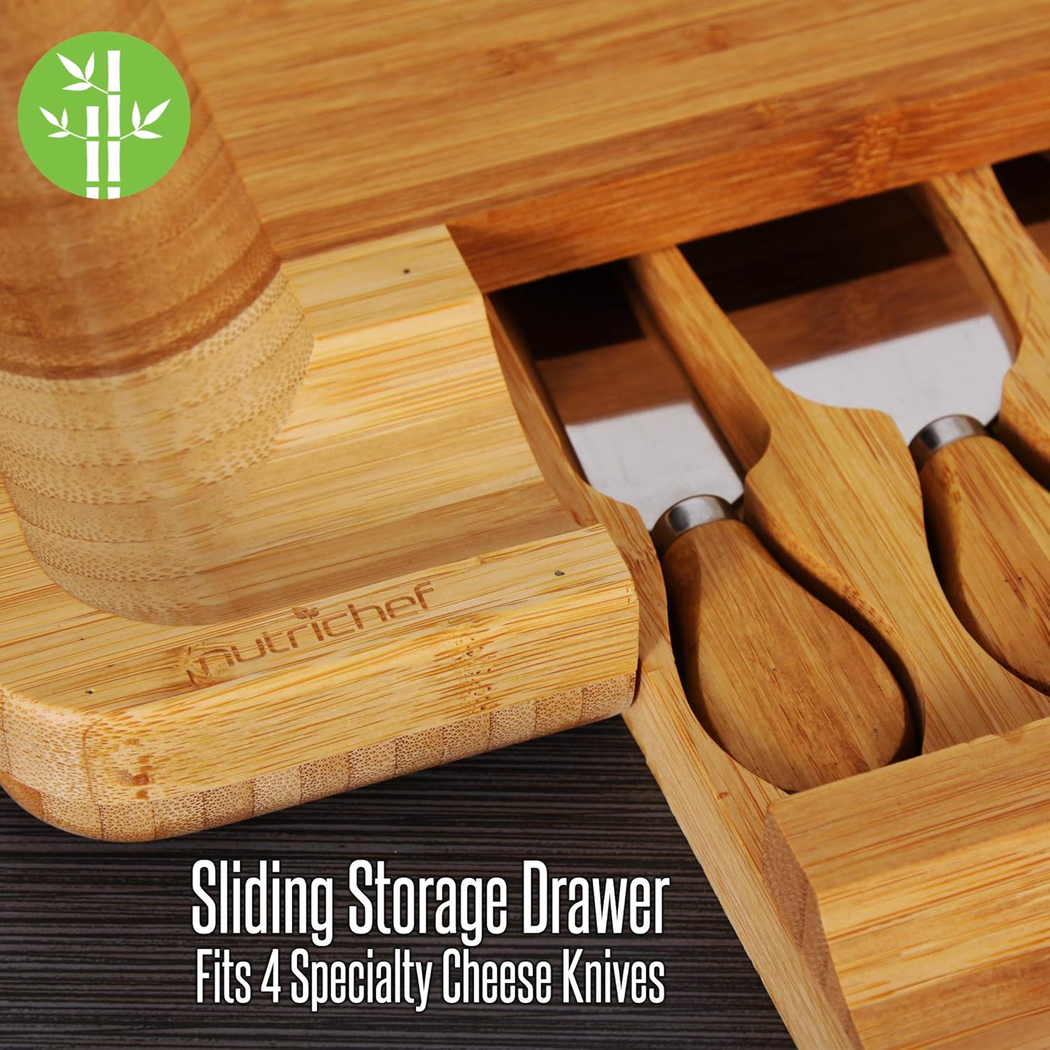 Bamboo Cheese Cutting Board Se - Wooden Serving Tray บทวิจารณ์และราคา