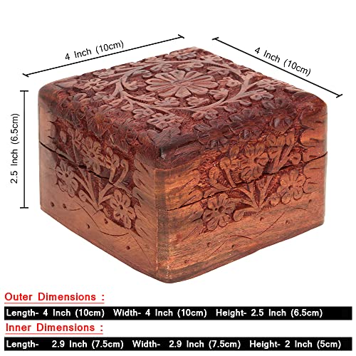Elegant Hand-Carved Wooden Jew - Velvet Jewelry Box บทวิจารณ์และราคา