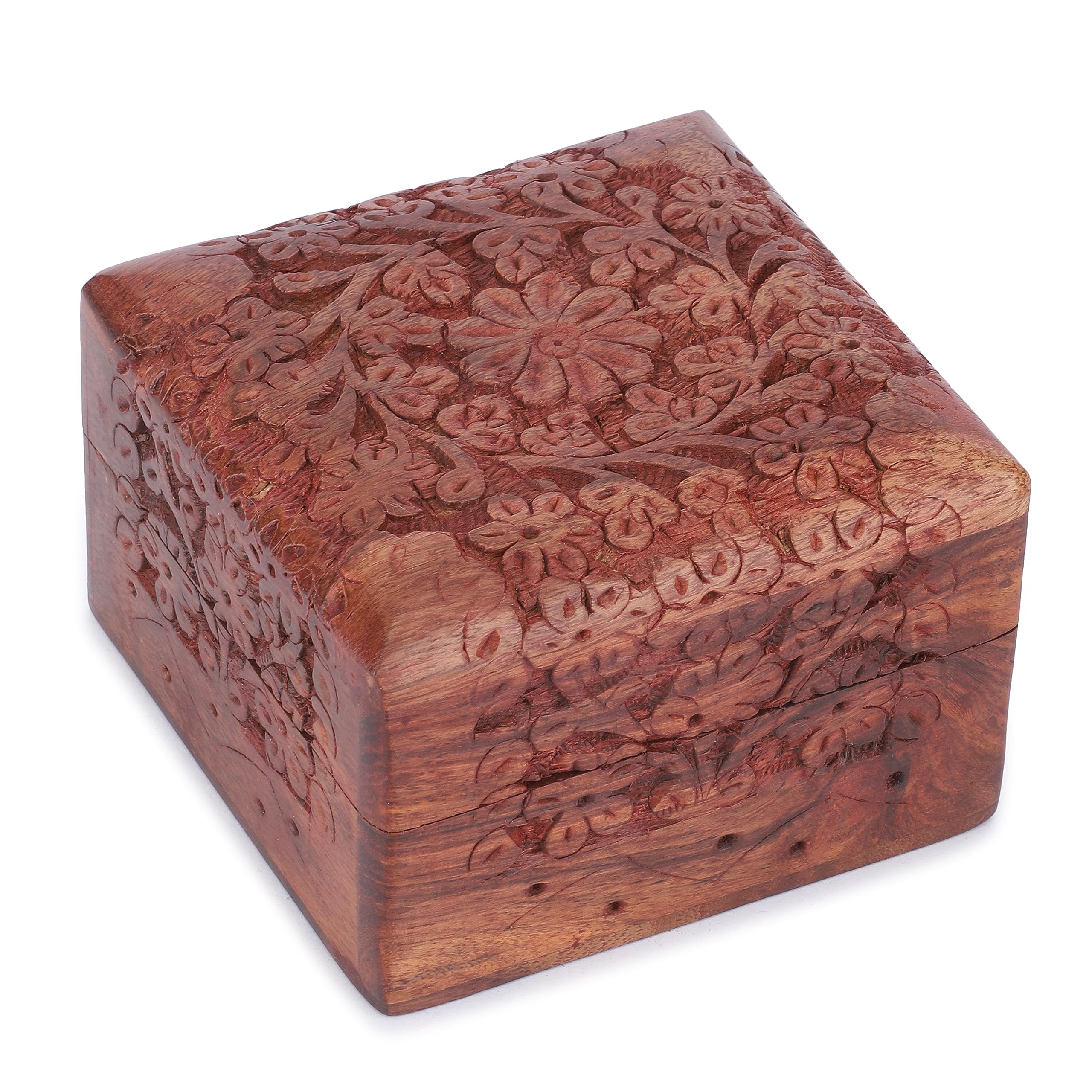 Elegant Hand-Carved Wooden Jew - Velvet Jewelry Box บทวิจารณ์และราคา