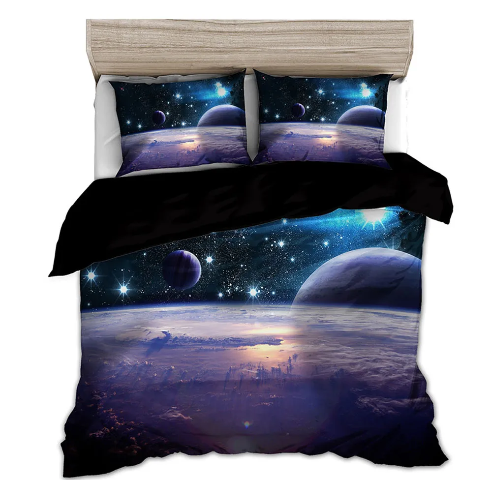 Space star 3d Galaxy Duvet Cov - Linen Duvet Cover บทวิจารณ์และราคา