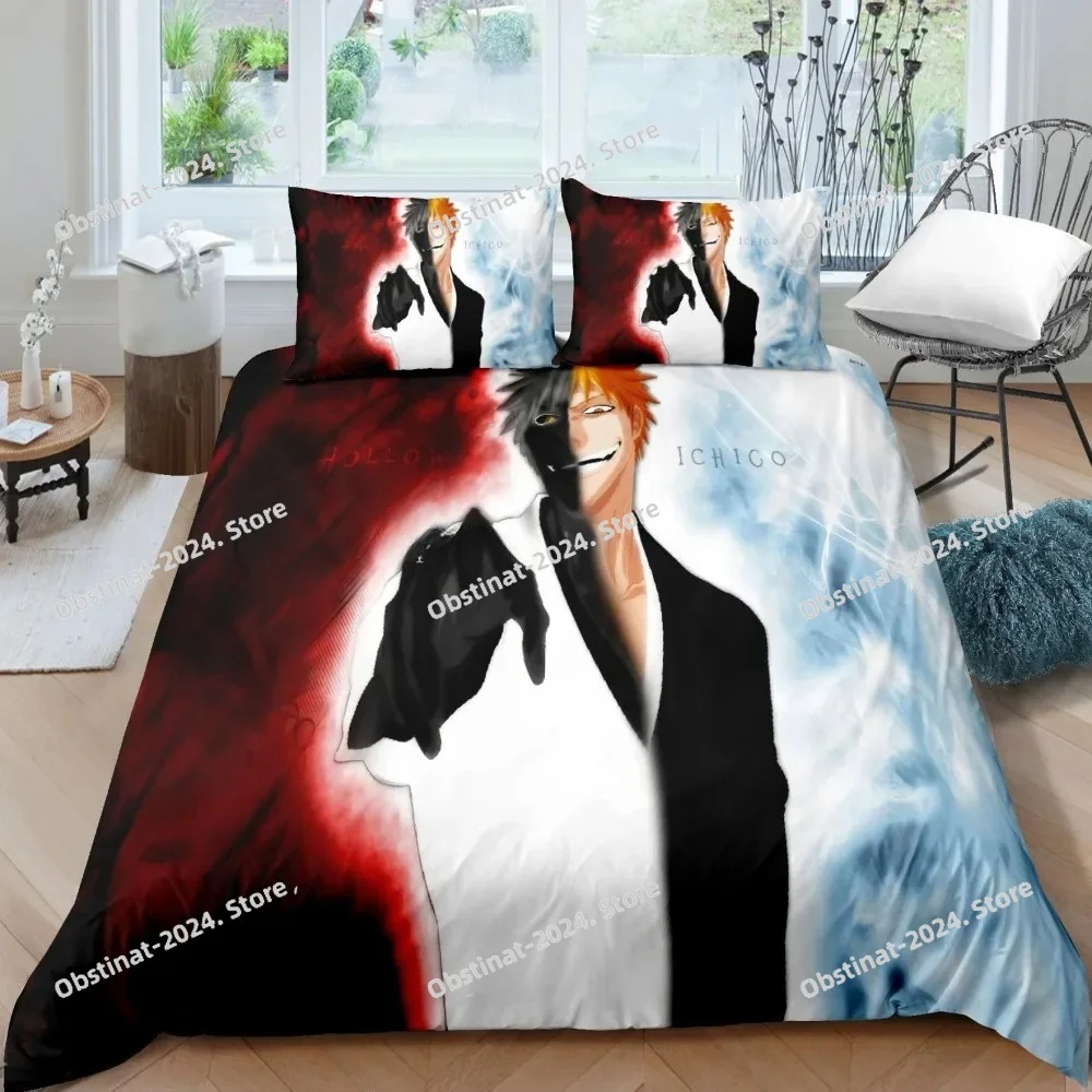 3D Bleach Kurosaki Ichigo Bedd - Linen Duvet Cover บทวิจารณ์และราคา
