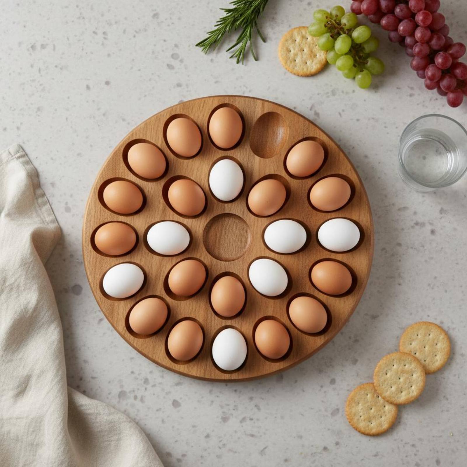Reversible Wooden Oval Tray Na - Wooden Serving Tray บทวิจารณ์และราคา