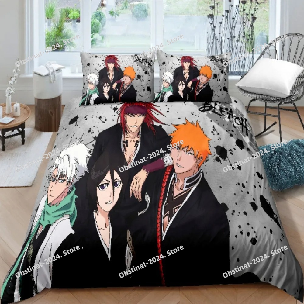3D Bleach Kurosaki Ichigo Bedd - Linen Duvet Cover บทวิจารณ์และราคา