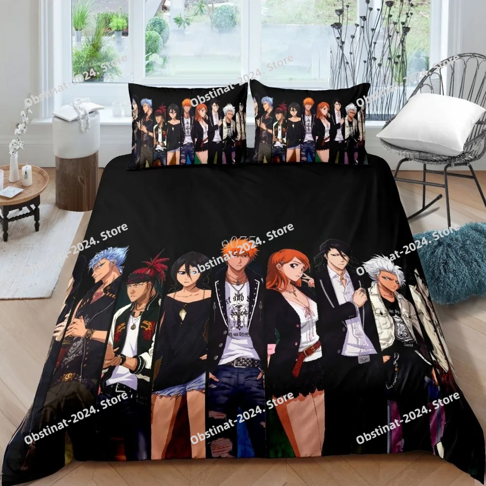 3D Bleach Kurosaki Ichigo Bedd - Linen Duvet Cover บทวิจารณ์และราคา
