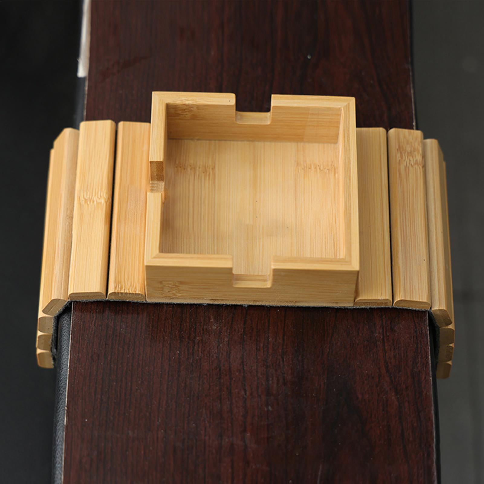 Couch Cup Holder Wood Sofa Arm - Wooden Serving Tray บทวิจารณ์และราคา
