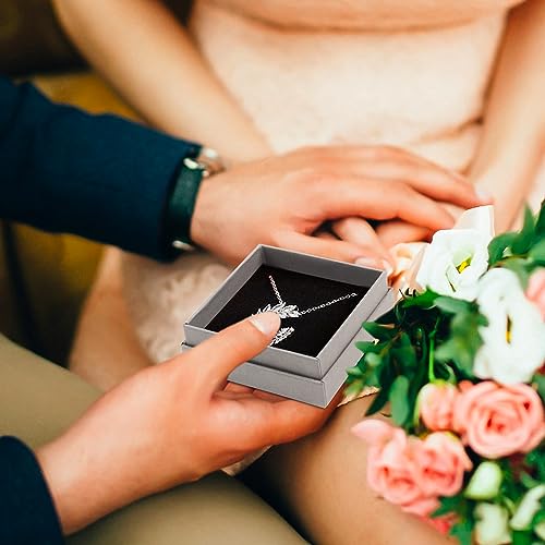 Gray Square Jewelry Gift Boxes - Velvet Jewelry Box บทวิจารณ์และราคา