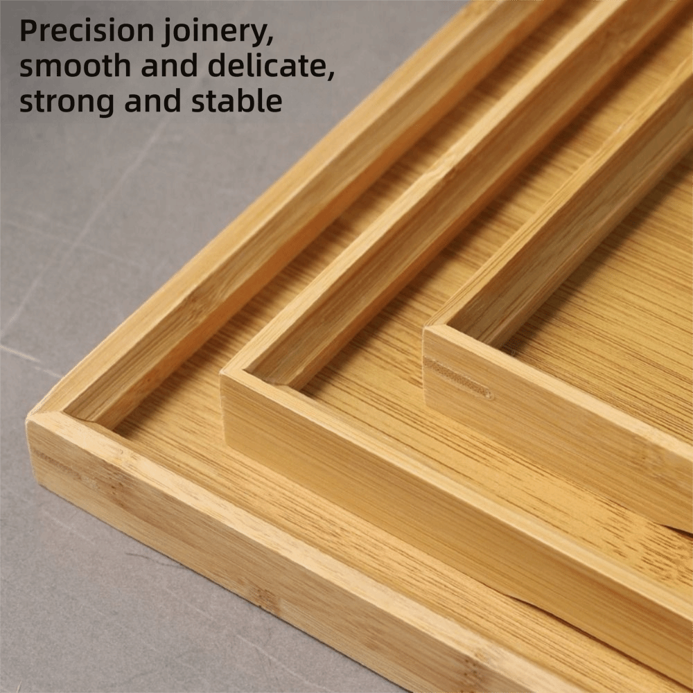 Decorate Tray Natural Bamboo B - Wooden Serving Tray บทวิจารณ์และราคา