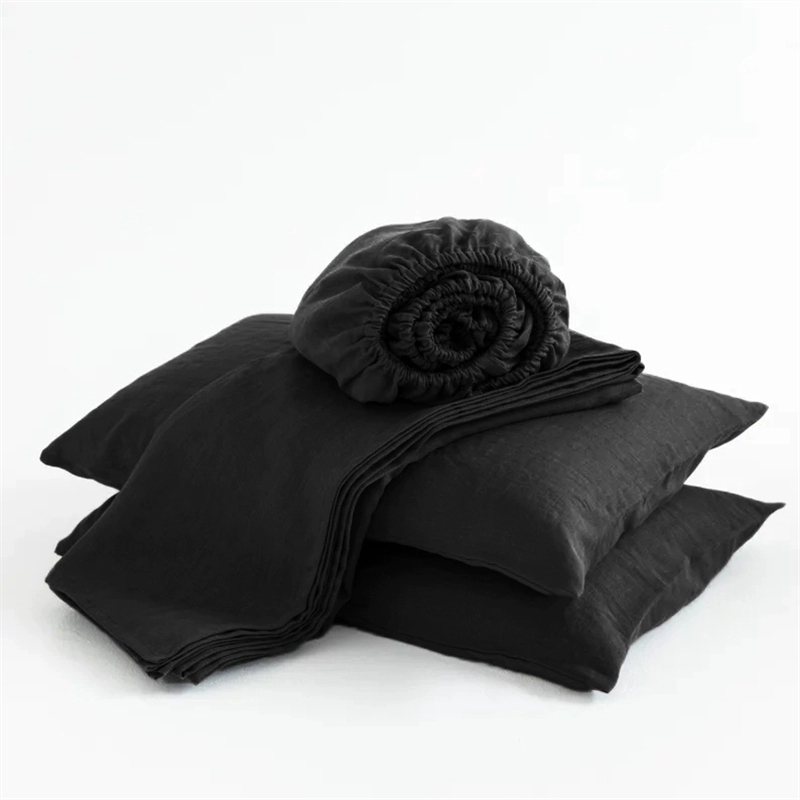 100% Linen Fitted Bed Sheet Se - Linen Duvet Cover บทวิจารณ์และราคา