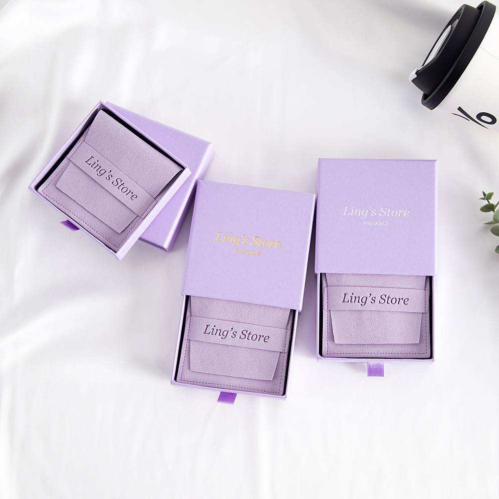 24Sets Custom Logo Violet 9x9x - Velvet Jewelry Box บทวิจารณ์และราคา