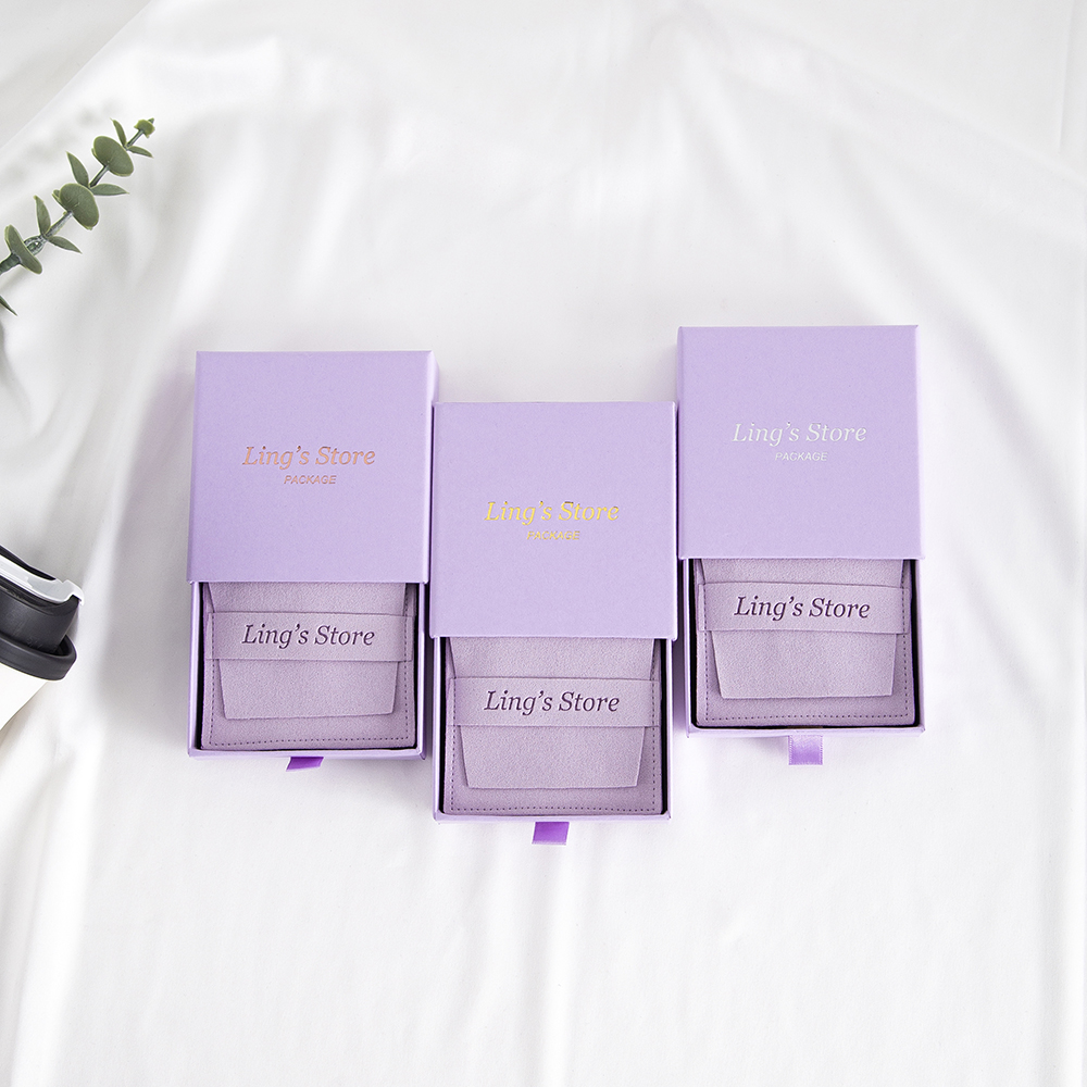 24Sets Custom Logo Violet 9x9x - Velvet Jewelry Box บทวิจารณ์และราคา
