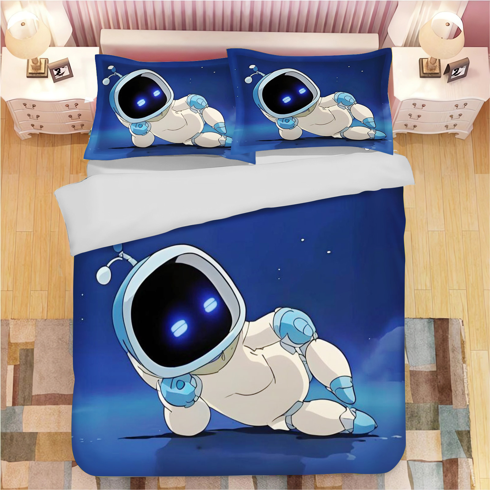 Print Cartoon Astro Bot Duvet  - Linen Duvet Cover บทวิจารณ์และราคา