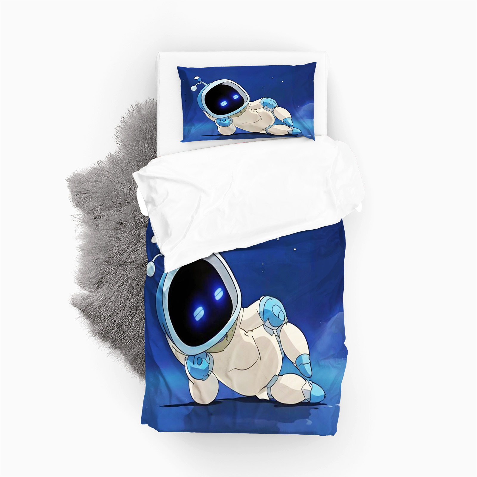 Print Cartoon Astro Bot Duvet  - Linen Duvet Cover บทวิจารณ์และราคา