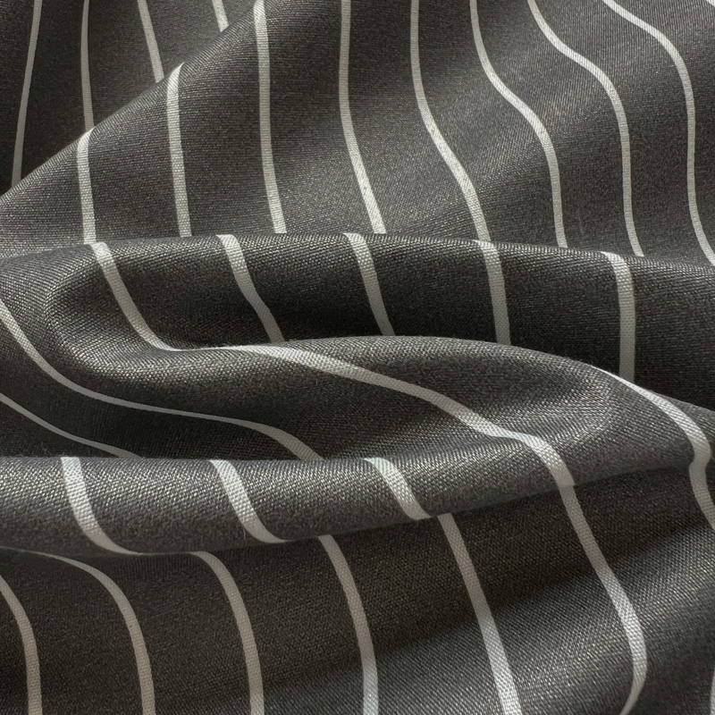 4PCS Grey Striped Bedding Set  - Linen Duvet Cover บทวิจารณ์และราคา