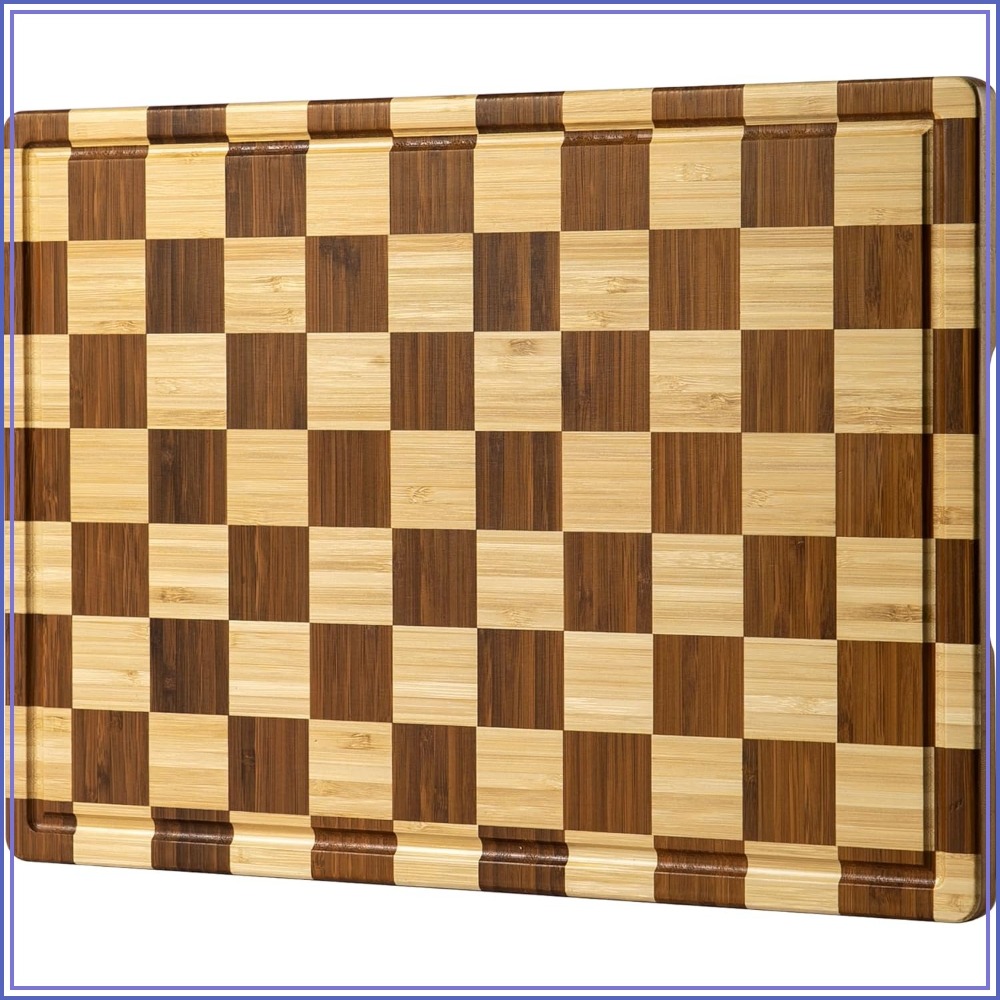 Bamboo Cutting Board for Kitch - Wooden Serving Tray บทวิจารณ์และราคา