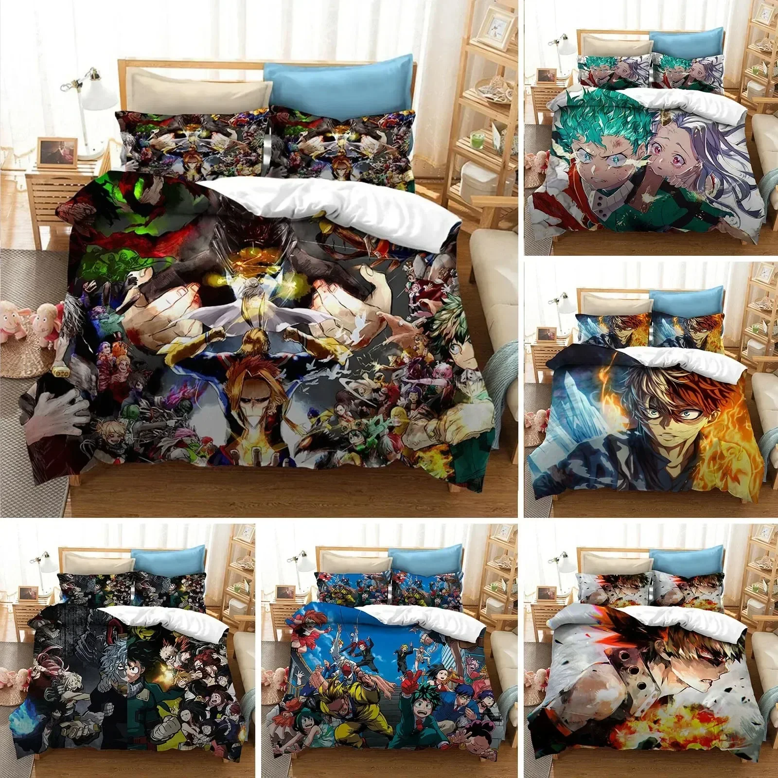 3D Anime My Hero Academia Prin - Linen Duvet Cover บทวิจารณ์และราคา