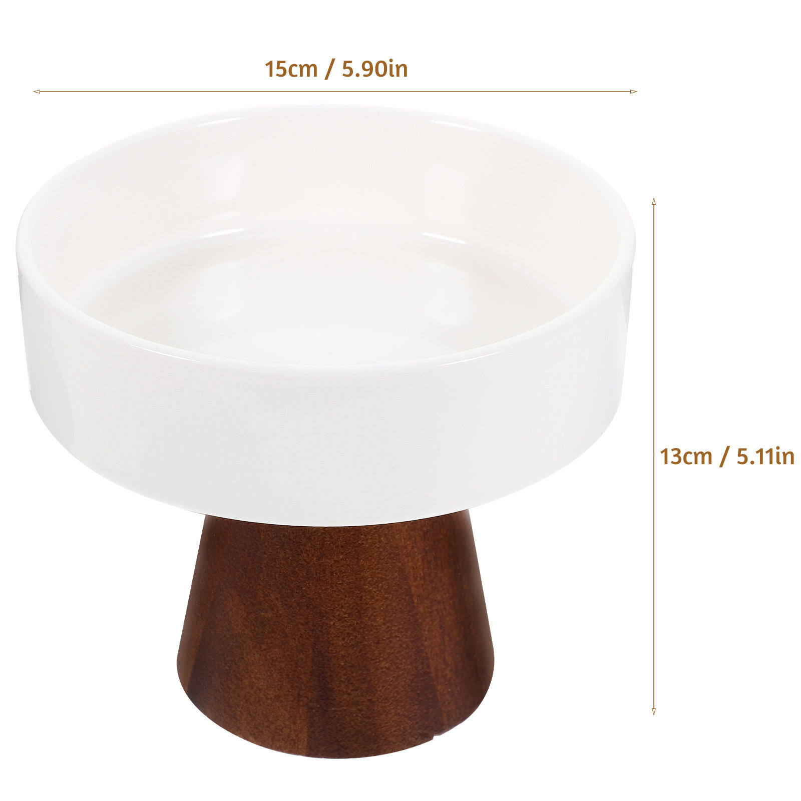 High Footed Ceramic Dessert Tr - Wooden Serving Tray บทวิจารณ์และราคา