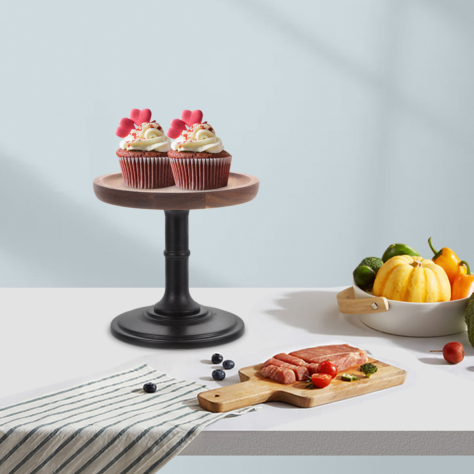High Base Wooden Cake Stand El - Wooden Serving Tray บทวิจารณ์และราคา