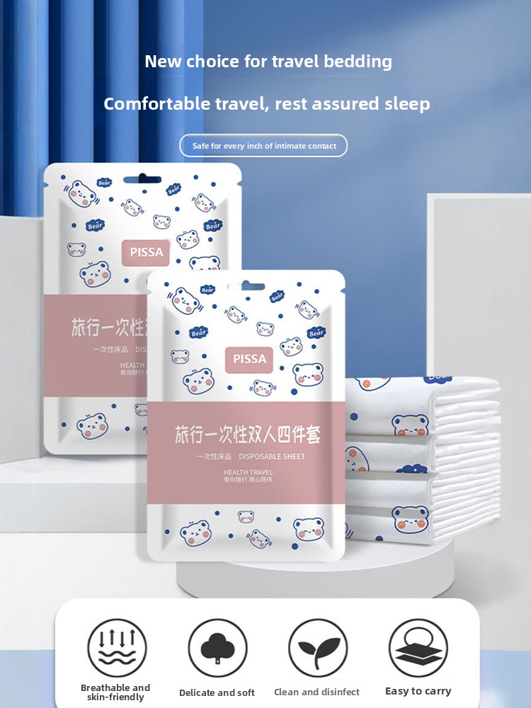 Disposable Hotel Bed Linen Set - Linen Duvet Cover บทวิจารณ์และราคา