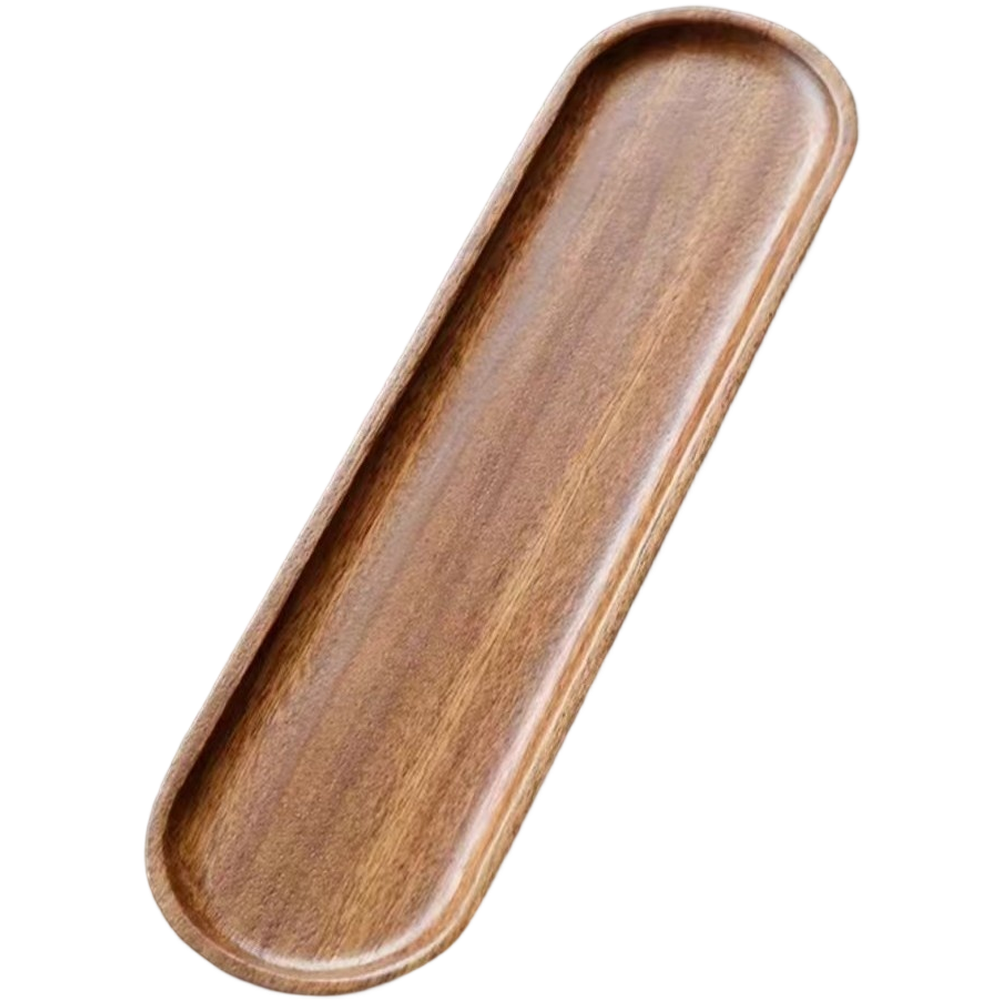 Walnut Wood Tray Tableware Rec - Wooden Serving Tray บทวิจารณ์และราคา