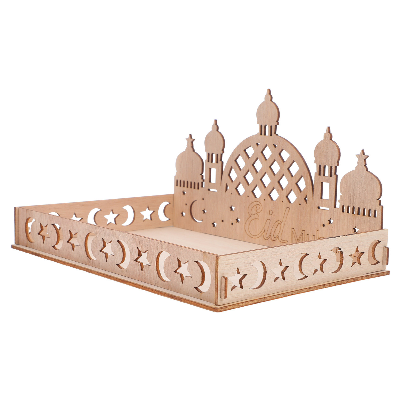 Eid Mubarak Wooden Tray Elegan - Wooden Serving Tray บทวิจารณ์และราคา