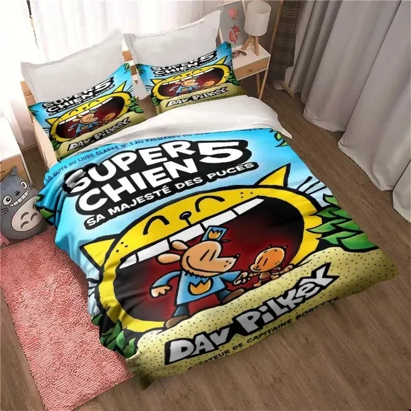 DOG MAN Cute Cartoon Pattern P - Linen Duvet Cover บทวิจารณ์และราคา