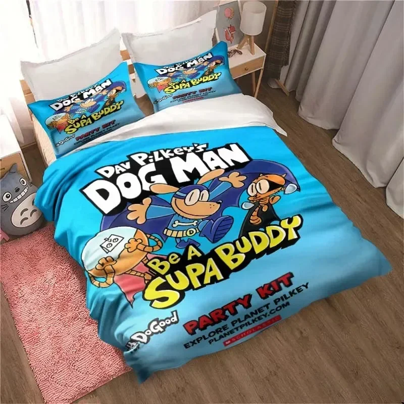 DOG MAN Cute Cartoon Pattern P - Linen Duvet Cover บทวิจารณ์และราคา