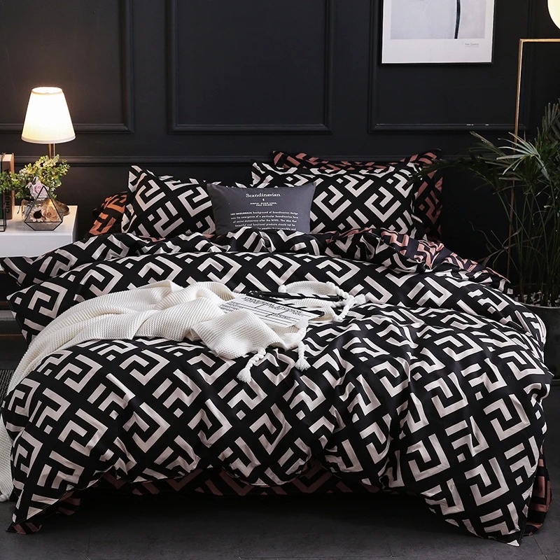 Luxury Black Bedding Comforter - Linen Duvet Cover บทวิจารณ์และราคา
