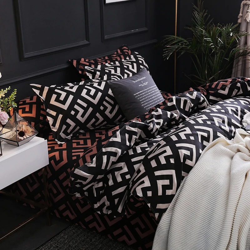 Luxury Black Bedding Comforter - Linen Duvet Cover บทวิจารณ์และราคา