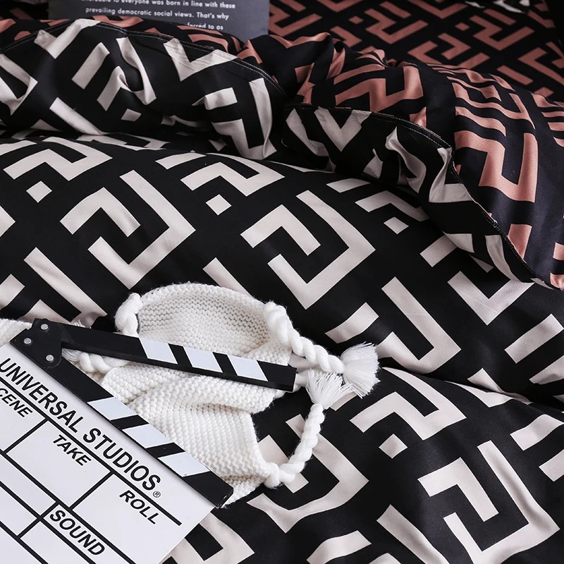 Luxury Black Bedding Comforter - Linen Duvet Cover บทวิจารณ์และราคา