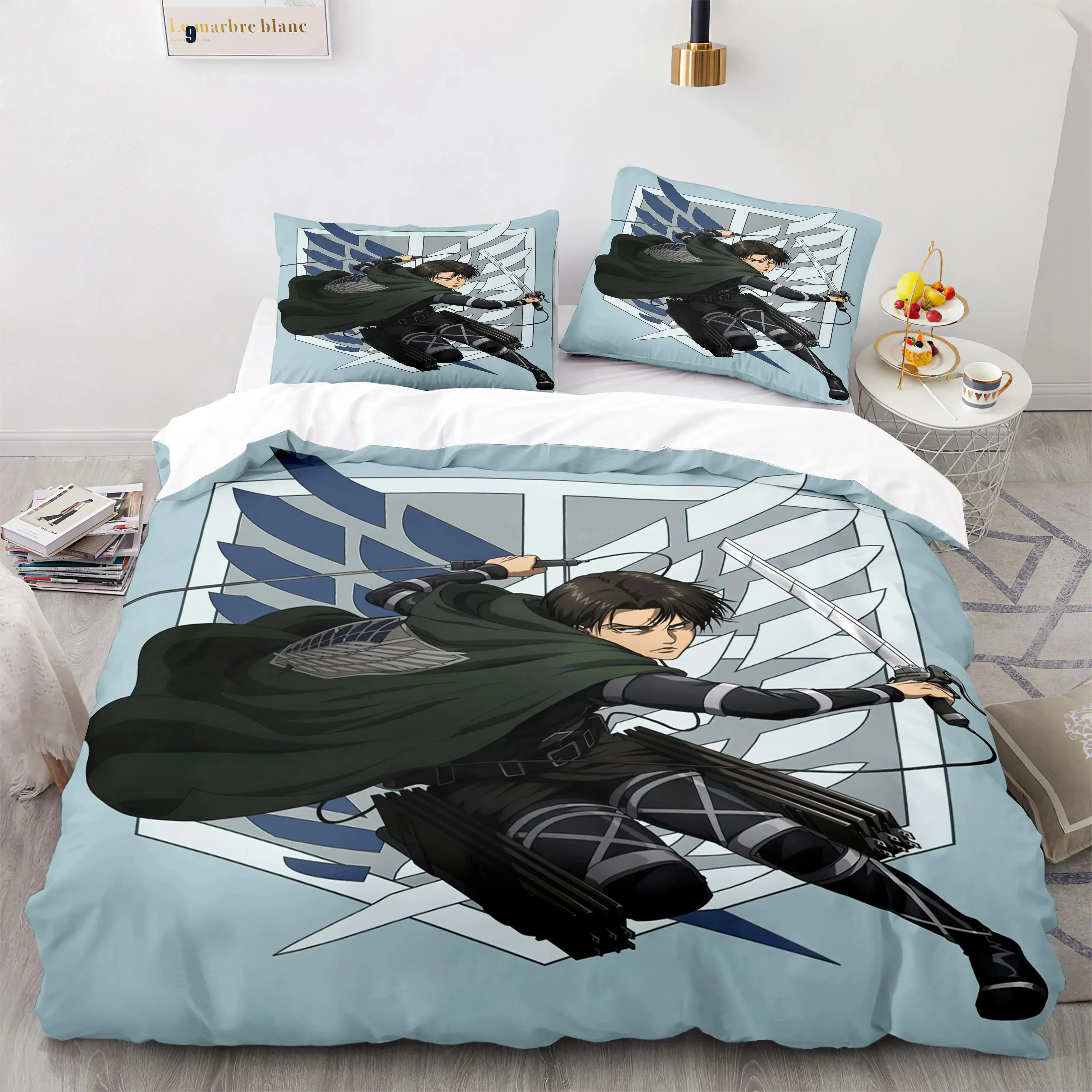 Anime Attack On Titan Home Tex - Linen Duvet Cover บทวิจารณ์และราคา