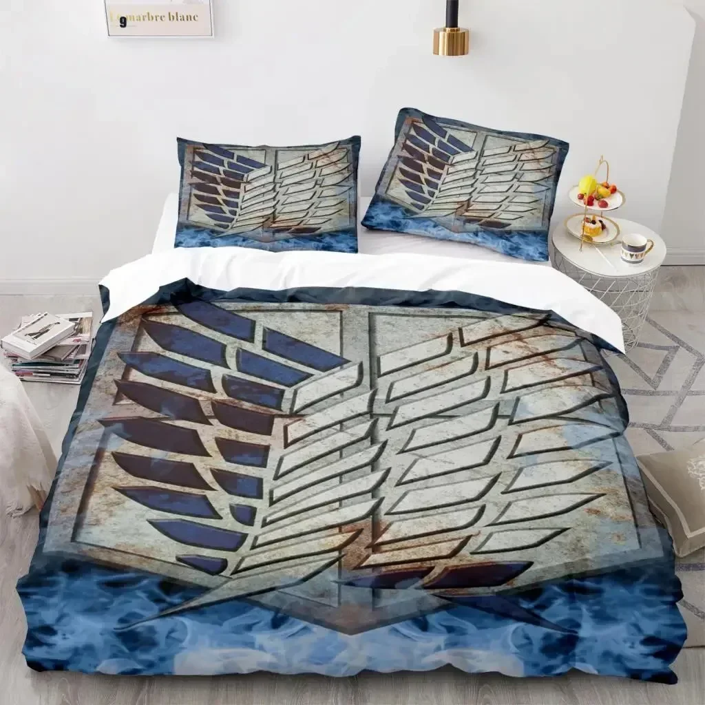 Anime Attack On Titan Home Tex - Linen Duvet Cover บทวิจารณ์และราคา