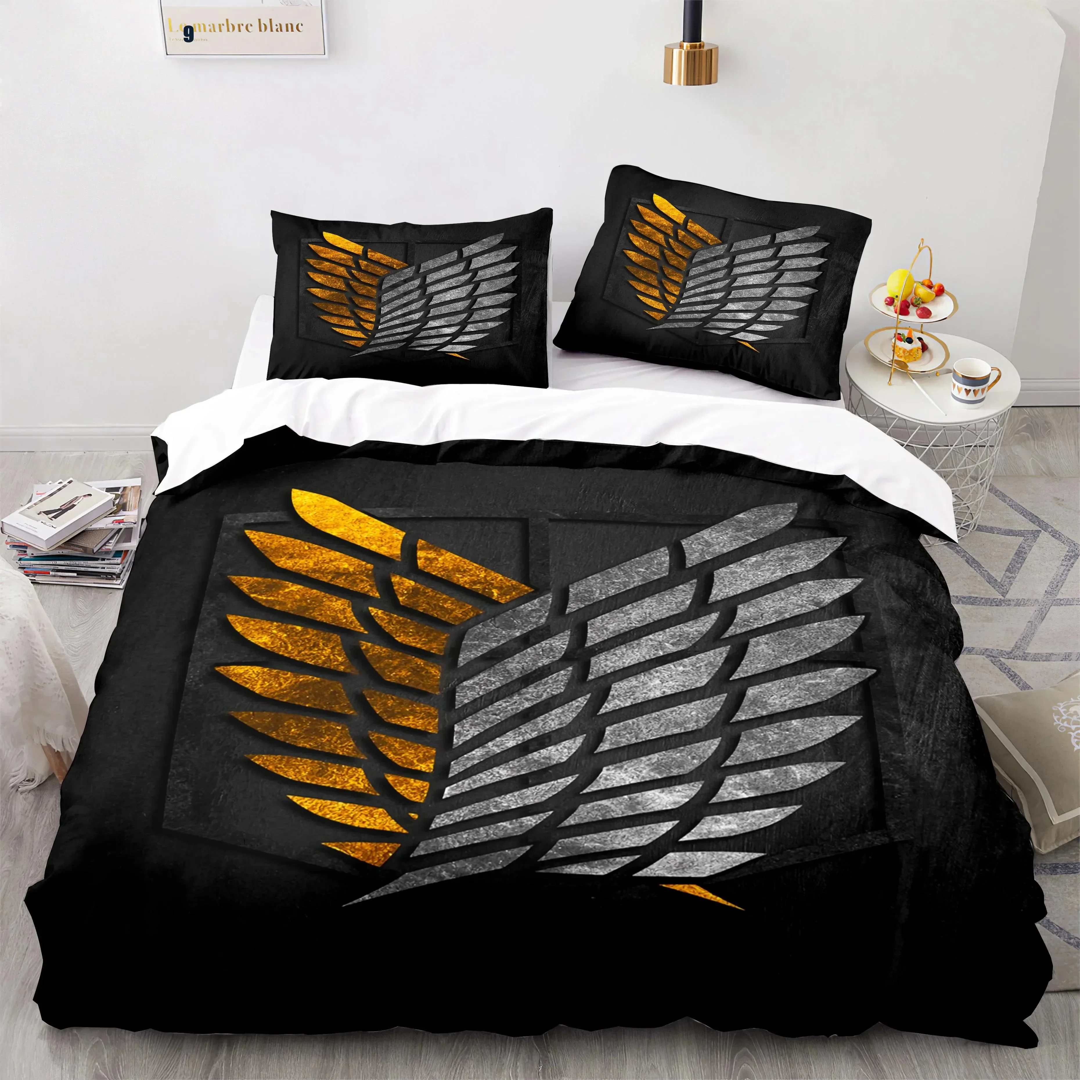 Anime Attack On Titan Home Tex - Linen Duvet Cover บทวิจารณ์และราคา
