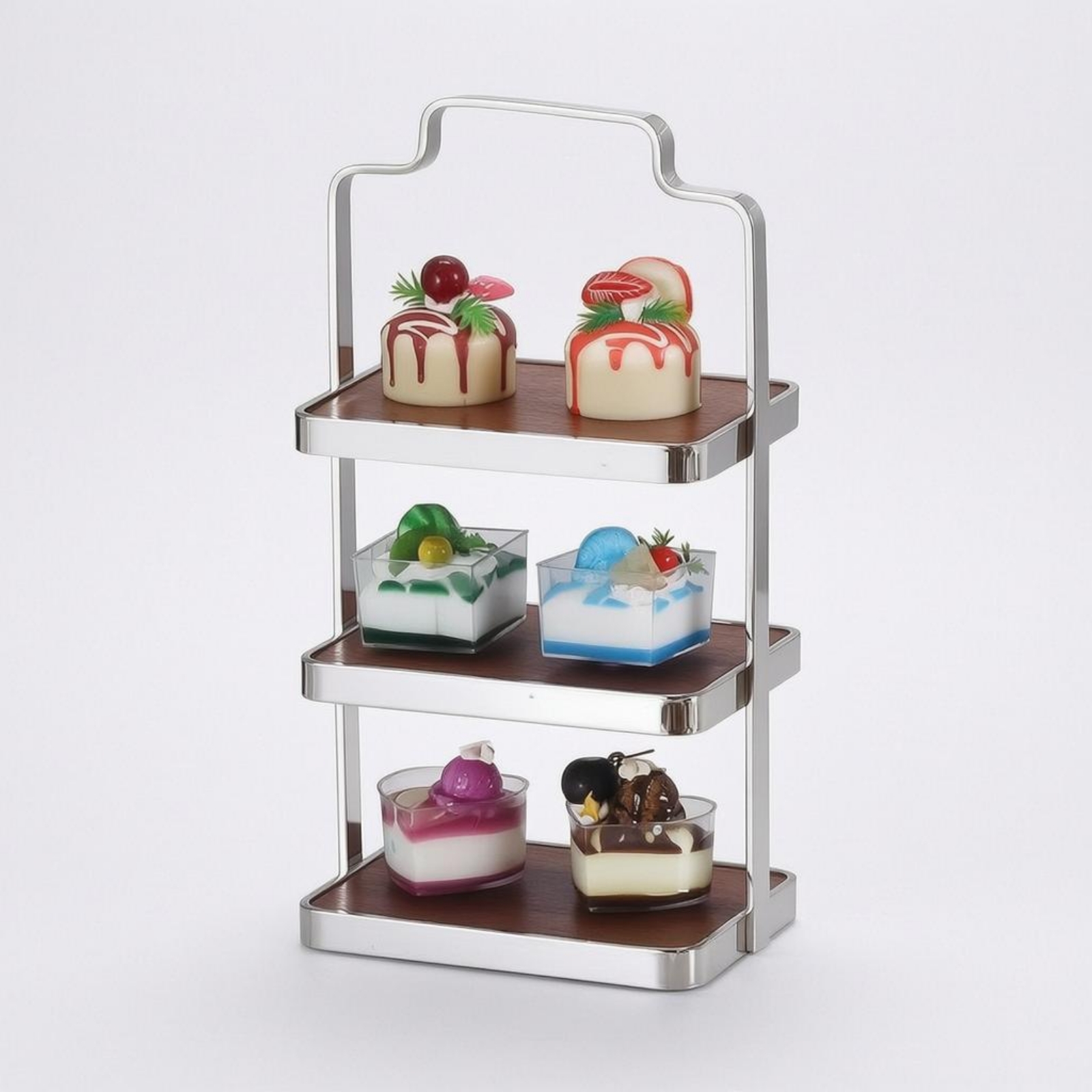 Three-Tier Dessert Stand Stabl - Wooden Serving Tray บทวิจารณ์และราคา