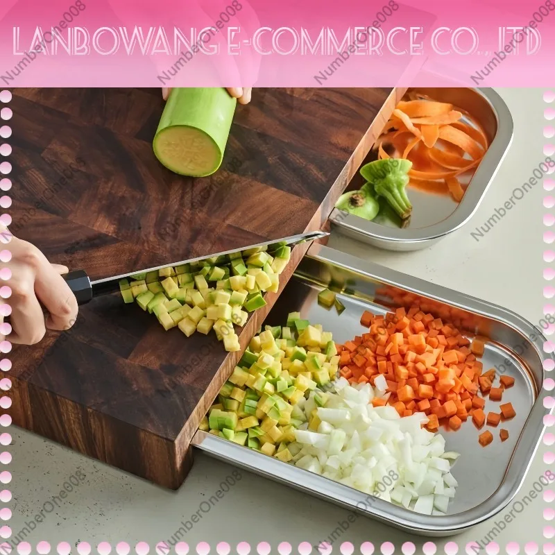 Walnut Cutting Board with Stai - Wooden Serving Tray บทวิจารณ์และราคา