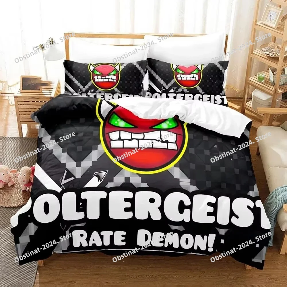 3D Print Cartoon Game Geometry - Linen Duvet Cover บทวิจารณ์และราคา