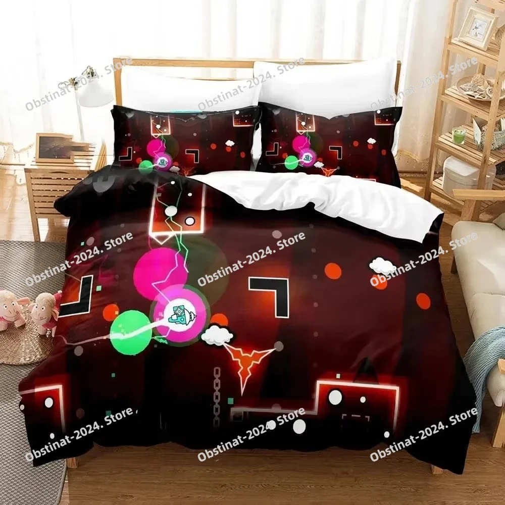 3D Print Cartoon Game Geometry - Linen Duvet Cover บทวิจารณ์และราคา